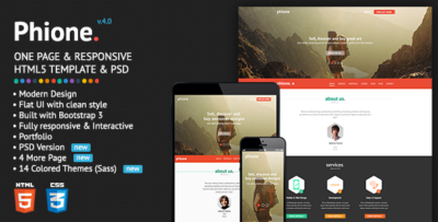 Phione - Onepage Parallax Responsive HTML Template
