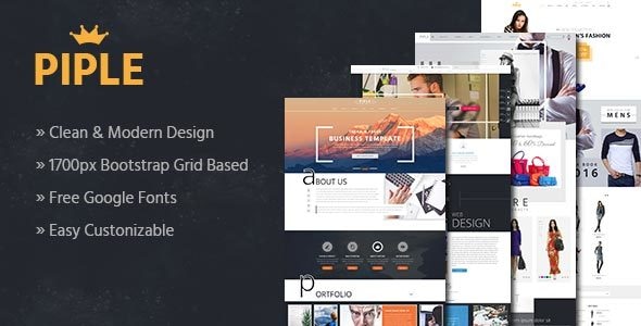 Piple - Multipurpose Business & E-Commerce Template Piple - Multipurpose Business & E-Commerce Template