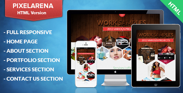 PixelArena - Responsive HTML Single Page Portfolio PixelArena - Responsive HTML Single Page Portfolio