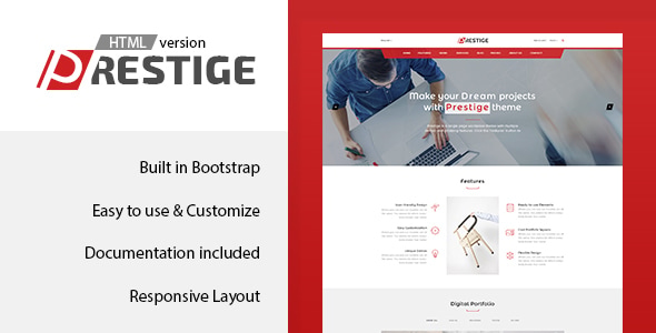 Prestige - Single Page HTML Template Prestige - Single Page HTML Template
