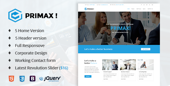 Primax! - Corporate Business Template Primax! - Corporate Business Template
