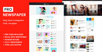 Pro Newspaper -  HTML Template