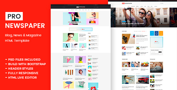 Pro Newspaper - HTML Template Pro Newspaper - HTML Template