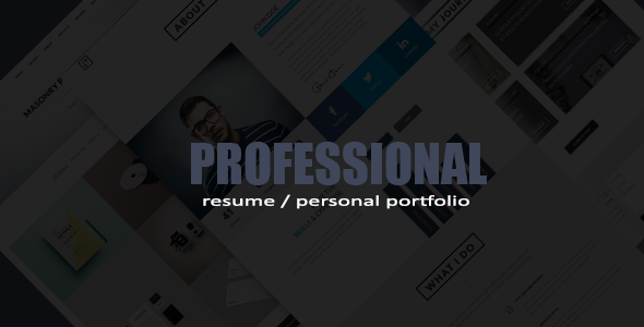 Professional Resume / Portfolio HTML Template Professional Resume / Portfolio HTML Template