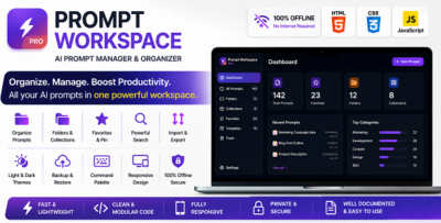 Prompt Workspace | HTML5 AI Prompt Manager and Library