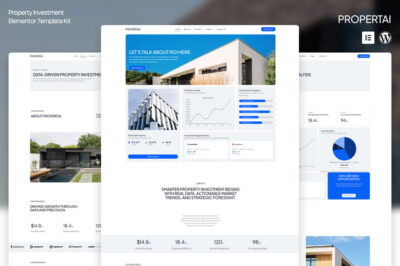 Propertai - Modern Property Investment Elementor Template Kit
