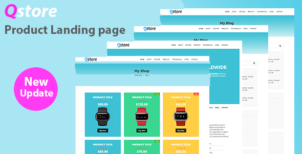 Qstore - Product HTML Landing Page Qstore - Product HTML Landing Page