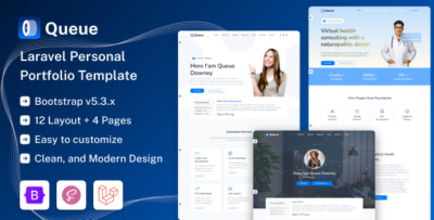 Queue - Laravel Personal Portfolio Template
