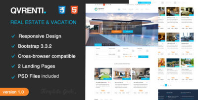 Qvrenti - Responsive Real Estate HTML5 Template