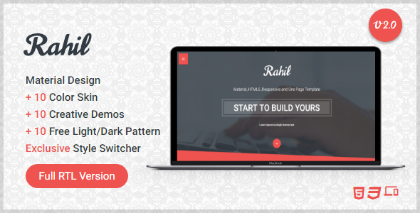 Rahil - HTML One Page Template ( RTL Supported ) Rahil - HTML One Page Template ( RTL Supported )