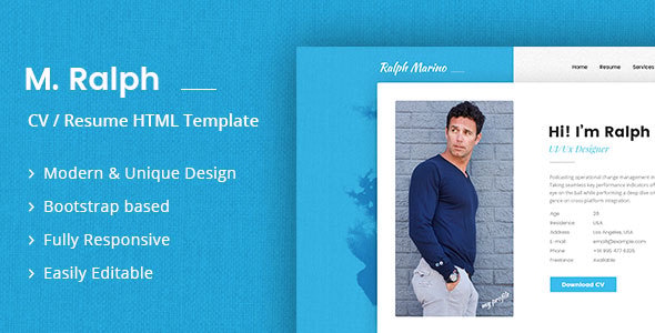 RaMarino Personal Portfolio / CV / Resume Template RaMarino Personal Portfolio / CV / Resume Template