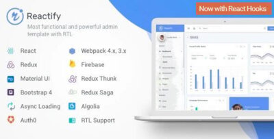 Reactify - React Redux Material BootStrap 4 + Laravel Admin Template