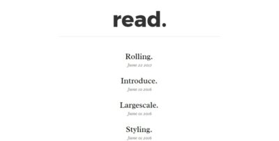 Read Personal Blog Template