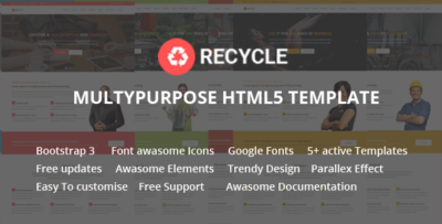 Recycle - Responsive Multipurpose HTML5 Template