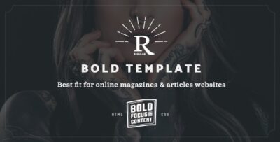 Regular - Bold Content Blog & Online Magazine Website Template