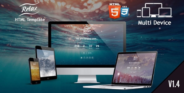 Relax - Coming Soon Template Relax - Coming Soon Template
