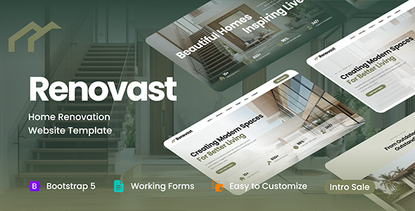 Renovast - Home Renovation & Remodeling Services HTML Template Renovast - Home Renovation & Remodeling Services HTML Template