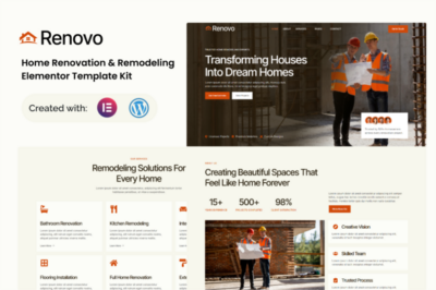 Renovo - Home Renovation & Remodeling Elementor Template Kit