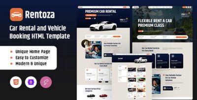 Rentoza - Car Rental and Vehicle Booking HTML Template