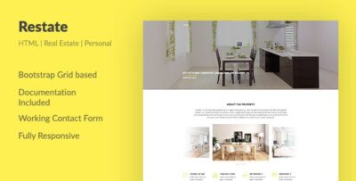 Restate - Real Estate Agent Personal HTML Template
