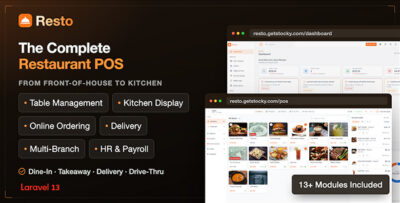 Resto - Restaurant Management System, POS, KDS & Online Ordering