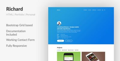 Richard - UX Designer ResumePortfolio HTML Template