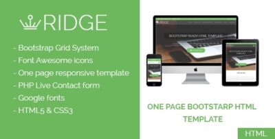 Ridge - One Page Multipurpose Responsive Html Template