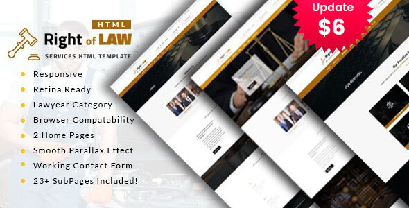 Right of Law : Attorney, Lawyer and Law Agency HTML Template Right of Law : Attorney, Lawyer and Law Agency HTML Template