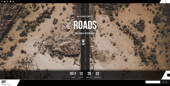 Roads || Responsive Coming Soon Page Roads || Responsive Coming Soon Page