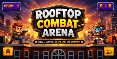 Rooftop Combat Arena | HTML5 Physics-Based Shooter Game