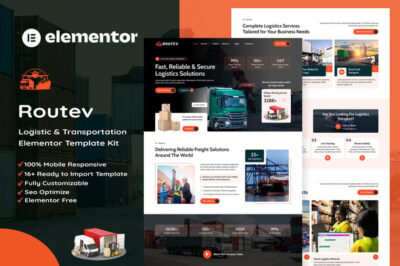 Routev - Logistics & Transportation Elementor Template Kit