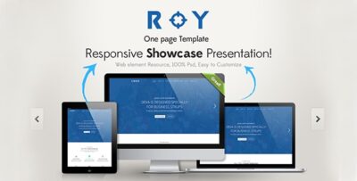 Roy One Page HTML Template