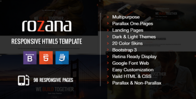 Rozana - Responsive Multipurpose & One Page Parallax