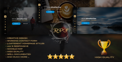 RPF - Creative Responsive Personal Resume / Portfolio