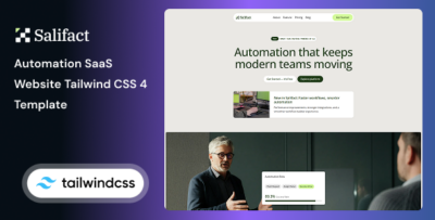 Salifact - Automation & Workflow SaaS Tailwind CSS 4 Website Template