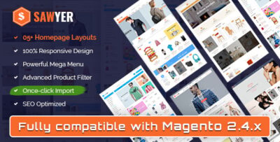 Sawyer - Multipurpose Responsive Magento 2 and 1.9 Theme