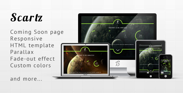 Scartz - Responsive Parallax Coming Soon Template Scartz - Responsive Parallax Coming Soon Template