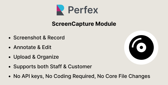 ScreenCapture – Screen Capture, Recording & Annotation Module for Perfex CRM ScreenCapture – Screen Capture, Recording & Annotation Module for Perfex CRM