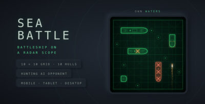 Sea Battle | HTML5 Battleship Game on a Radar Scope
