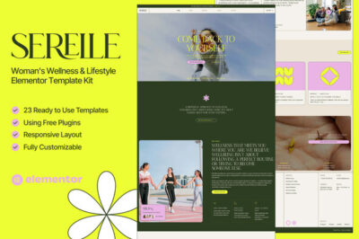 Serelle — Womens Wellness & Lifestyle Elementor Template Kit