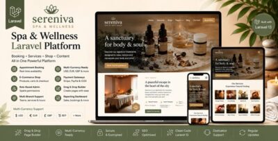 Sereniva — Spa & Wellness Booking, Services & E-Commerce Platform (Laravel)