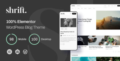 Shrift – 100% Elementor Blog WordPress Theme