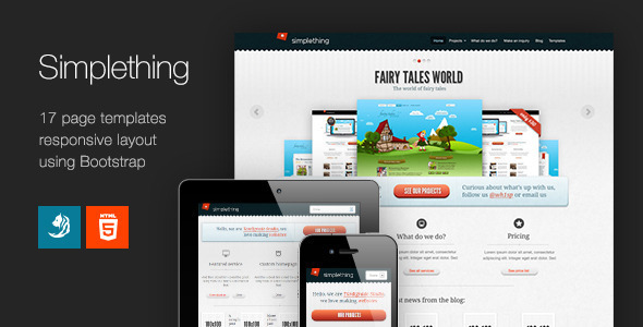 Simplething - a clean HTML template Simplething - a clean HTML template