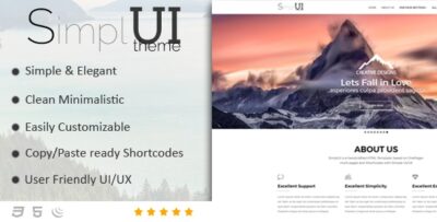 SimplUI - One Page Clean Editable Parallax HTML5 Bootstrap Template