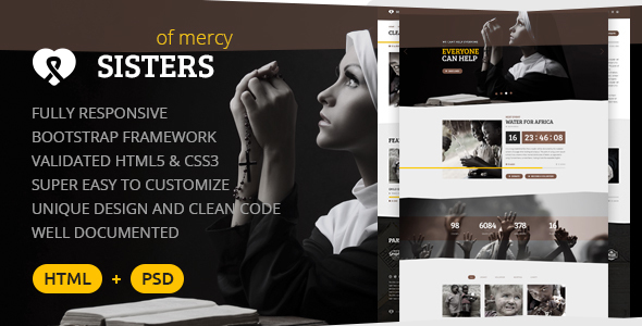 Sisters of Mercy — Nonprofit HTML Template Sisters of Mercy — Nonprofit HTML Template