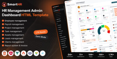 SmartHR - HRM, CRM & Workforce Management Admin Template (HTML, Angular & Vue)