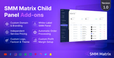 SMM Matrix Child Panel Addon – Build White-Label SMM Panels