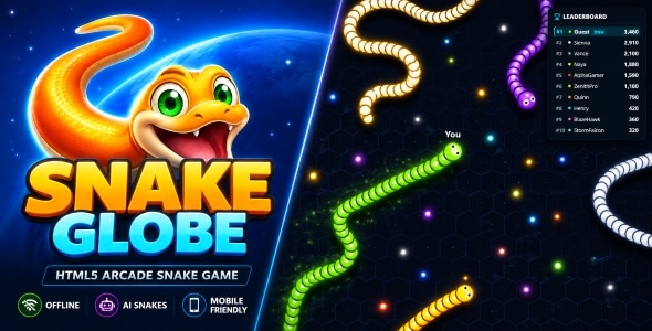 Snake Globe | HTML5 Offline Snake Arena Game Snake Globe | HTML5 Offline Snake Arena Game