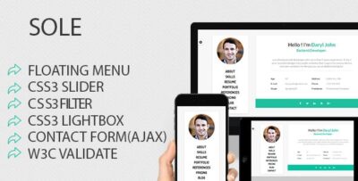 Sole - Portfolio, Resume and CV