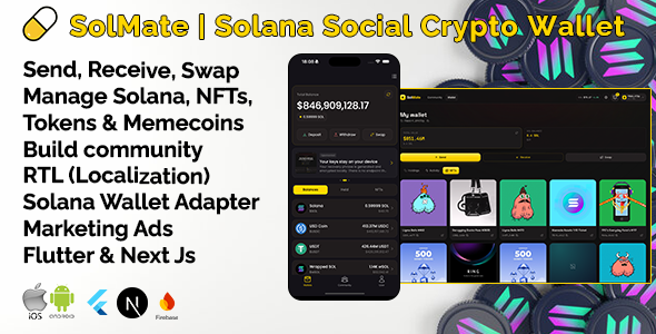 SolMate | Crypto Wallet and Community Flutter App for Solana With Node Backend SolMate | Crypto Wallet and Community Flutter App for Solana With Node Backend